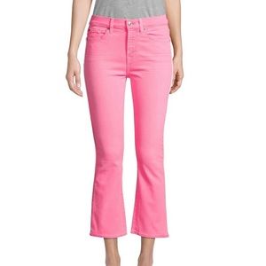 7 For All Mankind High Waist Slim Kick Cropped Flared Jeans
